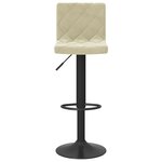 vidaXL Tabourets de bar lot de 2 crème velours
