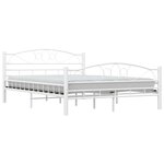 vidaXL Cadre de lit sans matelas blanc métal 140x200 cm