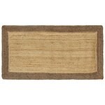 vidaXL Tapis de surface Gris 60 x 110 cm Jute