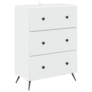 vidaXL Armoire à tiroirs Blanc 66 x 34 5 x 90 cm Bois d'ingénierie