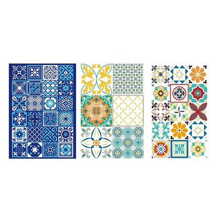 3 transferts pour pâte polymère - azulejos