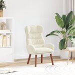 vidaXL Fauteuil Relaxant crème en velours