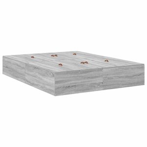 vidaXL Cadre de lit Sonoma gris 150 x 200 cm Bois d'ingénierie