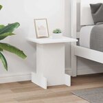 vidaXL Table d'appoint Blanc 35 5 x 35 x 40 cm Bois d'ingénierie