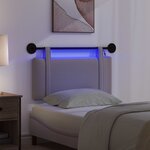 vidaXL Tête de lit suspendue Avec lumière LED Taupe Tissu