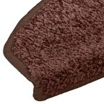 vidaXL Tapis d'escalier auto-adhésifs 15 Pièces Marron 80 x 24 5 x 3 5 cm
