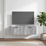vidaXL Meuble TV mural Sonoma gris 98 x 41 x 30 cm Bois d'ingénierie