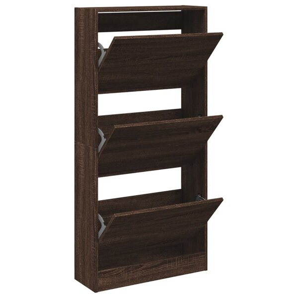 vidaXL Armoire à chaussures chêne marron 60x21x125 5cm bois ingénierie