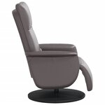vidaXL Fauteuil inclinable de massage repose-pieds gris similicuir