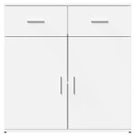 vidaXL Buffet blanc 79x38x80 cm bois d’ingénierie