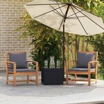 vidaXL Chaises de jardin 2 Pièces Naturel 60 x 65 x 76.5 cm
