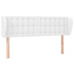 vidaXL Tête de lit avec oreilles Blanc 147x23x78/88 cm Similicuir