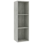 vidaXL Bibliothèque/Meuble TV Gris béton 36x30x114cm Bois d’ingénierie