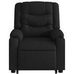 vidaXL Fauteuil inclinable noir tissu