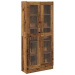 vidaXL Buffet haut vieux bois 82 5x30 5x185 cm bois d'ingénierie