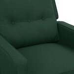 Vidaxl fauteuil de massage inclinable électrique vert foncé tissu