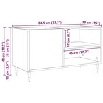Buffet enregistreur vidaXL Noir Chêne 84 5x38x48 cm Bois d'ingénierie
