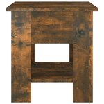 vidaXL Table basse Chêne fumé 40x40x42 cm Bois d'ingénierie