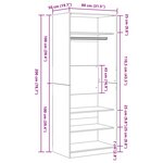 vidaXL Armoire Chêne artisanal 80 x 50 x 200 cm Bois d'ingénierie