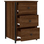 vidaXL Tables de chevet 2Pièces chêne marron 40x36x60cm Bois d'ingénierie