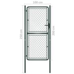 vidaXL Portillon Acier 100 x 200 cm Vert