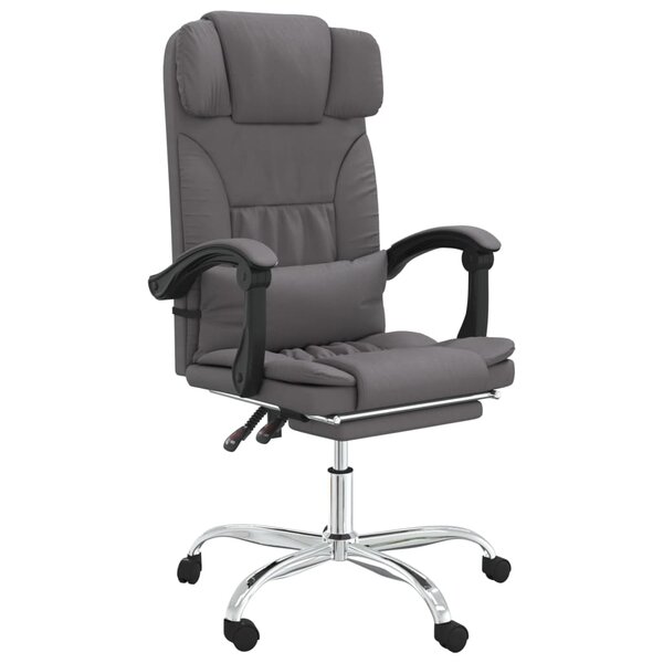 Fauteuil de massage inclinable de bureau informatique étude similicuir gris 02_0025407