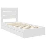 vidaXL Lit de Rangement Blanc 75 x 190 cm Bois d'ingénierie