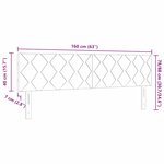 vidaXL Tête de lit design blocs diamant marron foncé  160 cm en tissu.