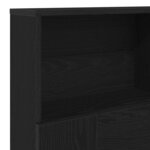 vidaXL Cabinet de Tête de Lit Chêne noir 180 x 19 x 103 5 cm