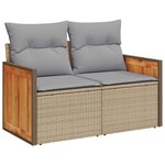 vidaXL Ensemble de canapé de jardin 12 Pièces Beige et Gris clair