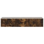 vidaXL Table d'appoint murale Chêne fumé 87 5 x 34 5 x 17 cm