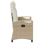 vidaXL Banc de jardin avec oreiller Beige et crème 105 x 60 x 112 cm
