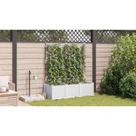 vidaXL Pots de jardin Blanc 120 x 40 x 142 cm Acier