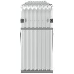 vidaXL Porte-bûches argenté 300x45x100 cm acier galvanisé
