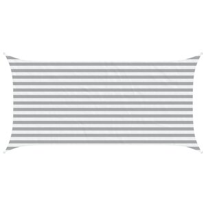 vidaXL Voile d'ombre Gris clair et blanc 2 x 4 m