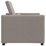 vidaXL Canapé-Lit Convertible 3-en-1 en Tissu Taupe