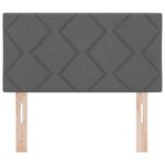 vidaXL Tête de lit avec des lumières à LED Réglable Gris 80 cm tissu