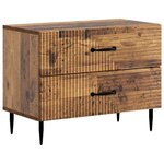 vidaXL Cabinet de chevet avec tiroir Bois ancien 62 x 34 5 x 47 5 cm