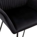 Vidaxl chaises à manger lot de 6 noir velours