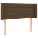 vidaXL Tête de lit avec oreilles Marron Foncé 83x16x78/88 cm Tissu