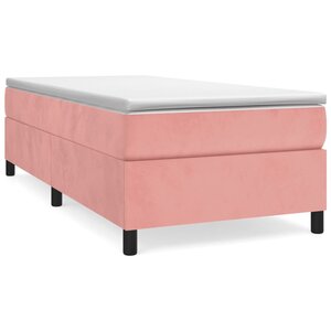vidaXL Sommier à lattes de lit et matelas Rose 80x200 cm Velours