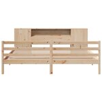 vidaXL Lit bibliothèque sans matelas 180x200 cm bois massif de pin