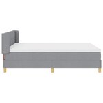 vidaXL Lit à ressorts avec matelas Gris clair 190 x 140 cm Polyester