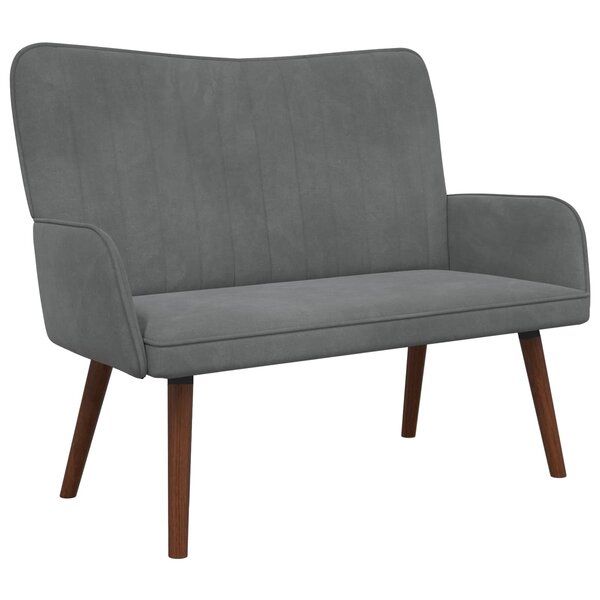vidaXL Sofa 2 places Gris foncé 115 x 61 x 87 cm Velours