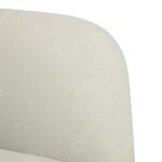 vidaXL Fauteuil avec accoudoirs crème 54 cm velours