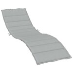 vidaXL Coussin de chaise longue gris clair mélangé 200x70x4 cm tissu