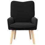vidaXL fauteuil Noir 63 x 67 x 94 cm Tissu Sherpa