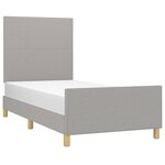 vidaXL Cadre de lit sans matelas gris clair 80x200 cm tissu