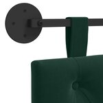 vidaXL Tête de lit suspendue Vert foncé Velours