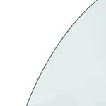 vidaXL Plaque de verre de cheminée Demi-rond 1000x500 mm